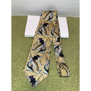 Guy Harvey Tie Multicolor Fish Fishing Mens Silk Tie Ocean